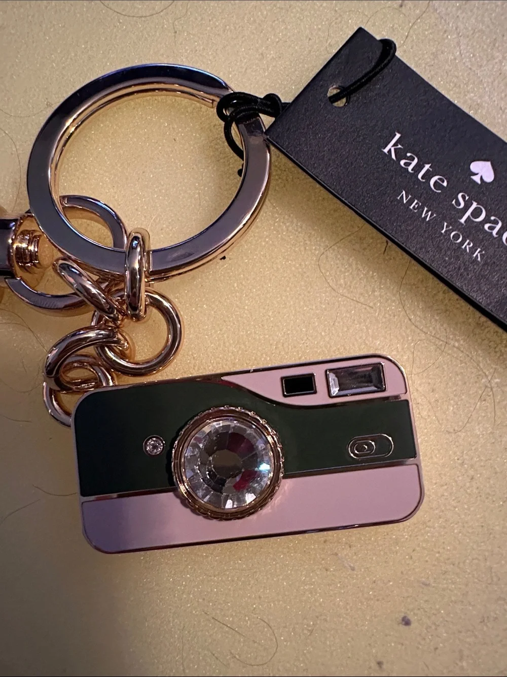 Kate Spade Novelty Camera Charm Keyring with Crystal No Callouts!!!